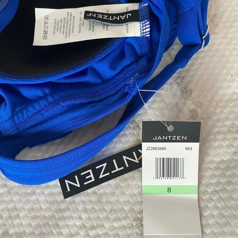 Jantzen Royal Blue One Piece Swimsuit Size 8